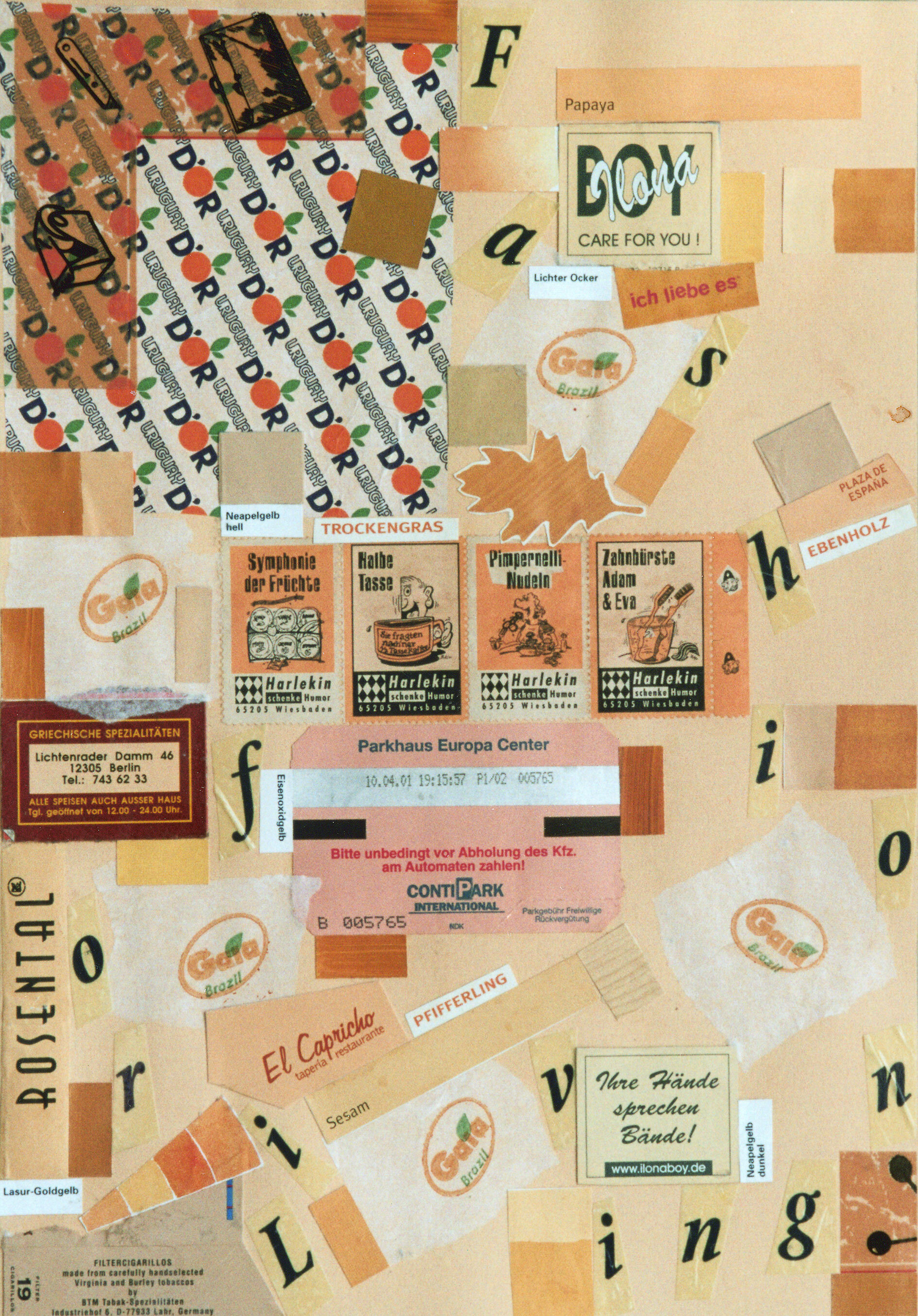 Ann Noël, COLOUR-CODED COLLAGES, 2005