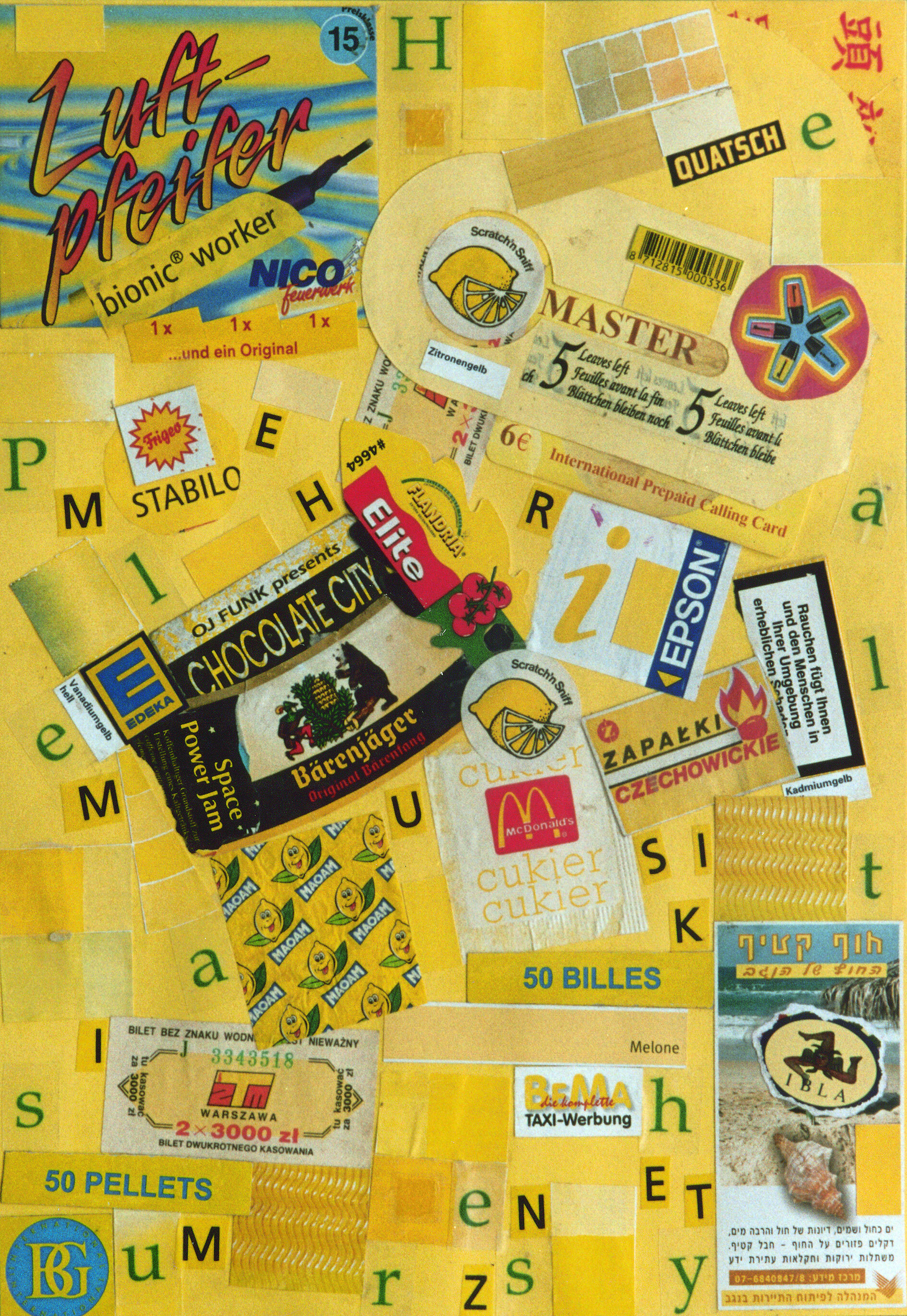 Ann Noël, COLOUR-CODED COLLAGES, 2005