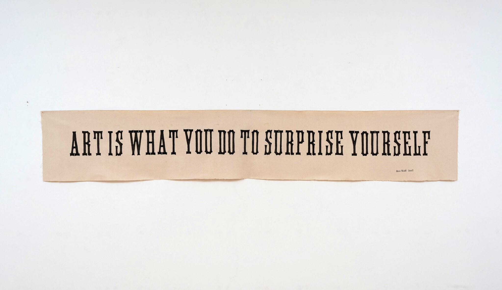 Ann Noël, ART IS WHAT YOU DO TO SURPRISE YOURSELF, 2007